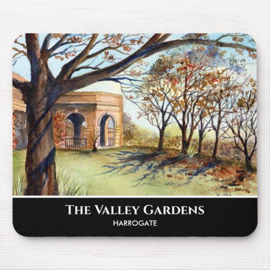 The Valley Gardens Harrogate by Farida Greenfield Mousepad (Vorne)
