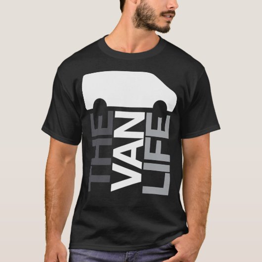 The Van Life Logo  Greyscale T-Shirt (Vorderseite)