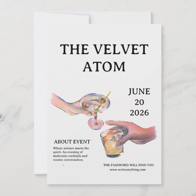 The Velvet Atom: A Molecular Cocktail Event (Vorderseite)