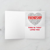 THE 'VERY BEST FRIEND" BIRTHDAY WISH KARTE (Innenseite)