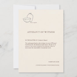 The Vessel- Minimalist Sacrament Witness Card Ankündigung