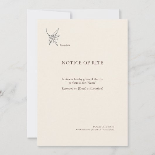 The Vessel- Minimalist Sacrement Announcement Ankündigung (Vorderseite)