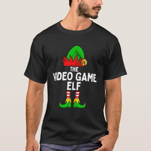 The Video Game Elf Funny Christmas Matching Family T-Shirt (Vorderseite)