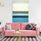 "The View" Abstrakte Kunst in Blau und Grau Leinwanddruck (Insitu (Wohnzimmer))