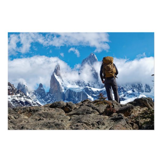 The view of Mount Fitzroy at the lookout Fotodruck (Vorne)