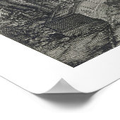 The Villa d'Este at Tivoli (engraving) Poster (Ecke)