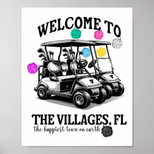 The Villages Florida Fl Ruhestand Lustiges Golf Lo Poster