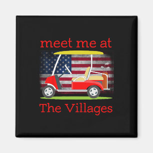 The Villages Florida Ruhestand Amerikanische Flagg Magnet