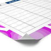 The Violet 70's year Styling Timetable Poster (Ecke)