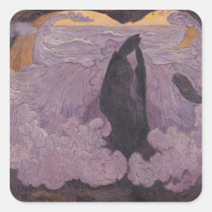 The Violet Wave, c.1895-6 Quadratischer Aufkleber