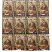 The Virgin Adoring the Christ Child at Christmas Duschvorhang (Vorderseite)