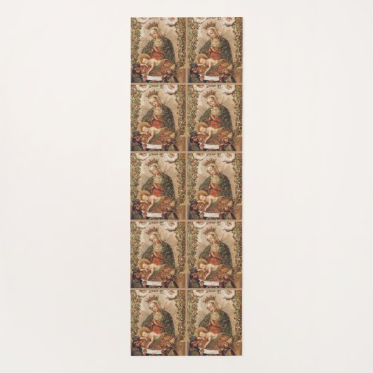 The Virgin Adoring the Christ Child at Christmas Yogamatte (Rückseite)