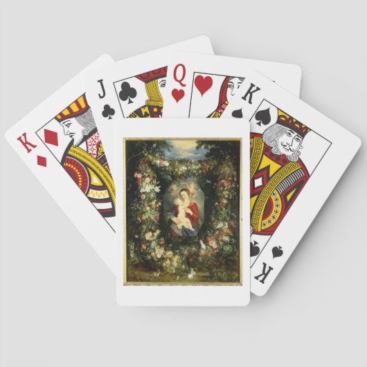 The Virgin and child in a garland of fruit and flo Spielkarten (Rückseite)