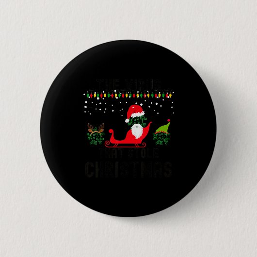 The Virus That Stole Christmas 2020 Tacky Ugly Xma Button (Vorderseite)