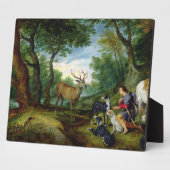 The Vision of St. Hubert, c.1620 (Öl auf Tafel) Fotoplatte (Seite)