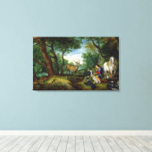 The Vision of St. Hubert, c.1620 (Öl auf Tafel) Leinwanddruck (Insitu (Holzboden))