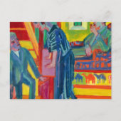 The Visit, Couple and Newcomer by Ernst Kirchner Postkarte (Vorderseite)