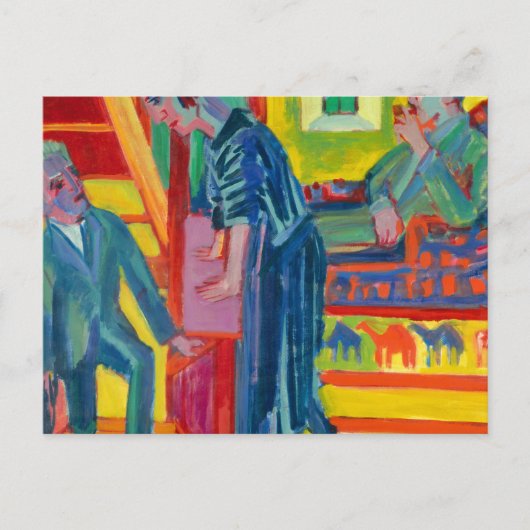 The Visit, Couple and Newcomer by Ernst Kirchner Postkarte (Vorderseite)