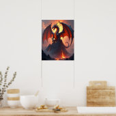 The Volcanic Forge Dragon Poster (Küche)