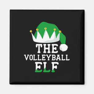 The Volleyball Elf Xmas Familie Matching Group Chr Magnet