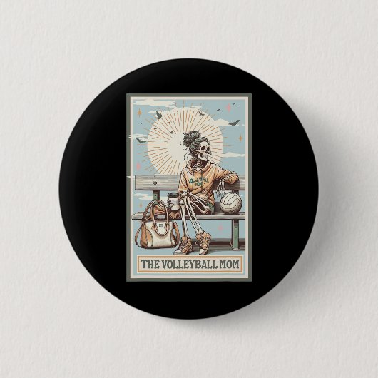 The Volleyll Mama Skeleton Tarot Card Game Day Mov Button (Vorderseite)