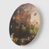 The Voyage of Life: Childhood - Thomas Cole Große Wanduhr (Winkel)