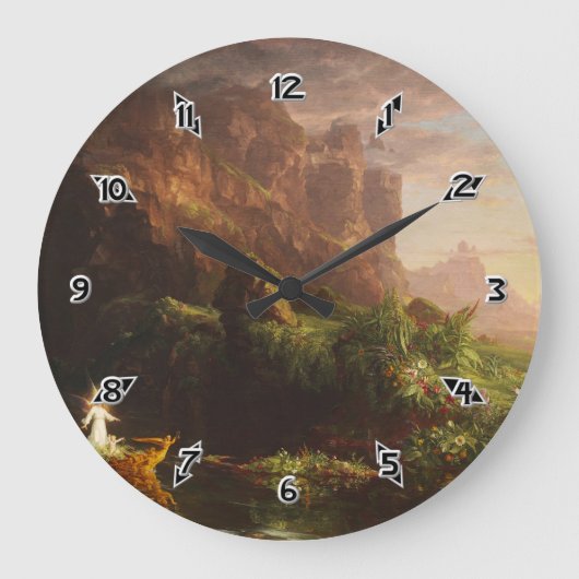 The Voyage of Life: Childhood - Thomas Cole Große Wanduhr (Vorderseite)