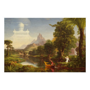 The Voyage of Life: Youth, 1842 (Öl auf Leinwand) Poster