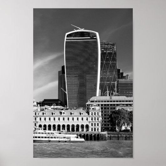 The Walkie Talkie, London UK 8 Zoll x 12" Print Poster (Vorne)