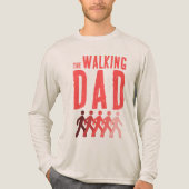 The Walking Dad in Coral Red Tri-Blend Shirt (Vorderseite)