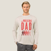 The Walking Dad in Coral Red  Tri-Blend Shirt (Volle Vorderseite)