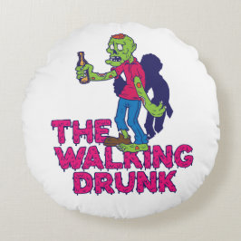The Walking Drunk Rundes Kissen