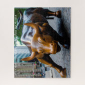 The Wall Street Bull New York. Weihnachtsgrüße Puzzle (Vertikal)