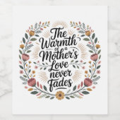 The Warmth Of A Mother's Love Never Fades Weinetikett (Einzelnes Label)