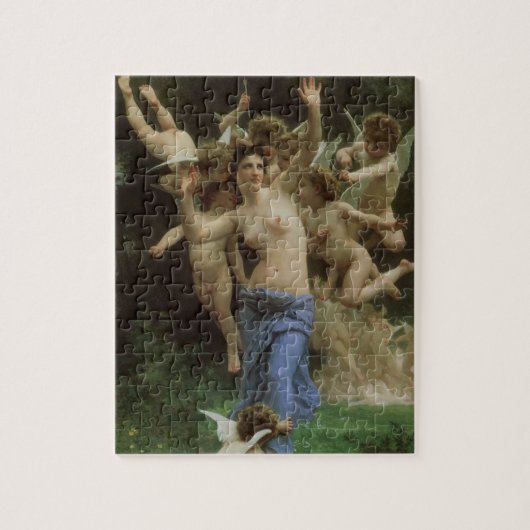 The Wasp's Nest by William Adolphe Bouguereau Puzzle (Vertikal)
