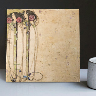 The Wassail Mackintosh Art Deco Wanddekoration 3/3 Fliese