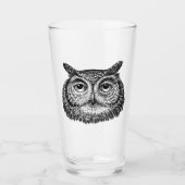 "The Watcher" einfach spukiges B&W Pint Glas (Vorderseite)