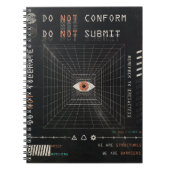 The Watcher - Techno-Brutalist Streetwear Design Notizblock (Vorderseite)