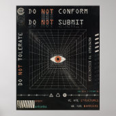 The Watcher - Techno-Brutalist Streetwear Design Poster (Vorne)