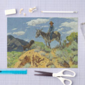 "The Watcher" Western Art von Walter Ufer Seidenpapier (Handwerk)