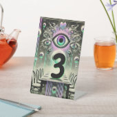👁️ "The Watchful Table" Weirdcore-Tischnummer 👁 Sockelschild (In SItu)