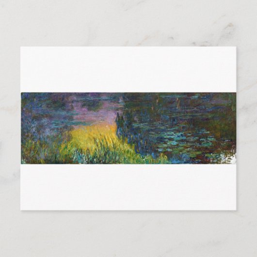 The Water Lilies - Das Sonnenlicht, Claude Monet,  Postkarte (Vorderseite)