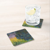 The Water Lilies - Das Sonnenlicht, Claude Monet,  Rechteckiger Pappuntersetzer (Vor Ort)