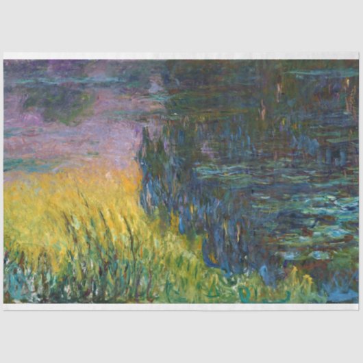 The Water Lilies - Das Sonnenlicht, Claude Monet,  Seidenpapier (Vorderseite)