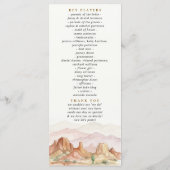 The Watercolor Desert Range Hochzeitssuite - Programm (Rückseite)