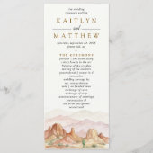 The Watercolor Desert Range Hochzeitssuite - Programm (Vorderseite)