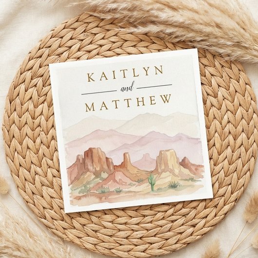The Watercolor Desert Range Hochzeitssuite - Serviette