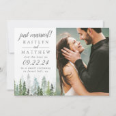 The Watercolor Pine Tree Forest Wedding Collection Ankündigung (Vorderseite)