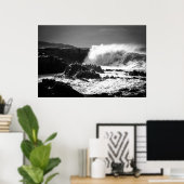 The Wave Black & White Poster (Heimbüro)