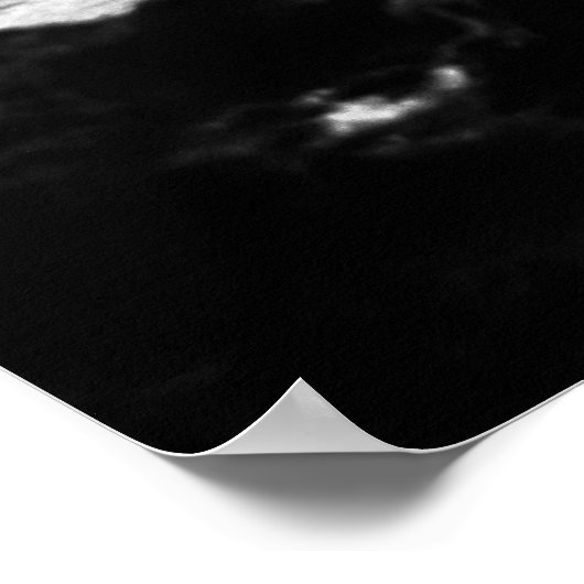 The Wave Black & White Poster (Ecke)